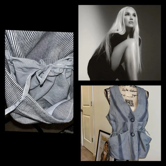 L.A.M.B. Pin Stripe Vest (RARE)-G/L-NWOT - Picture 2 of 16